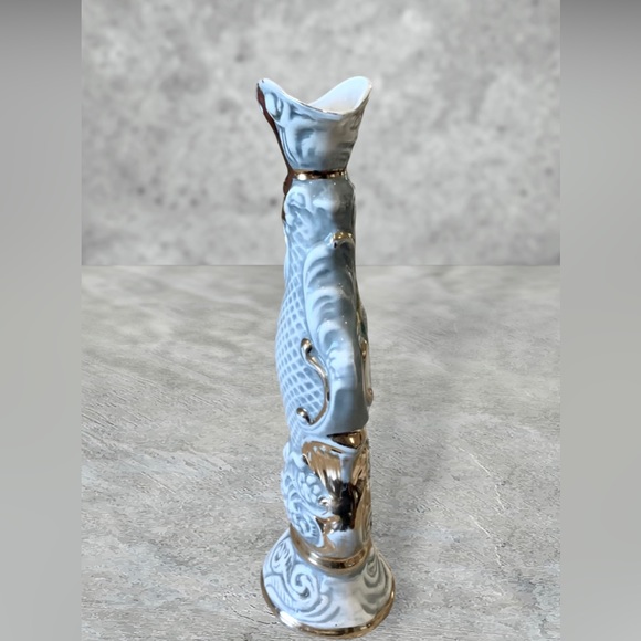 Vintage Jim Beam Collectible Decanter Ceramic Floral Gold, Pink, Green & White - Picture 7 of 16